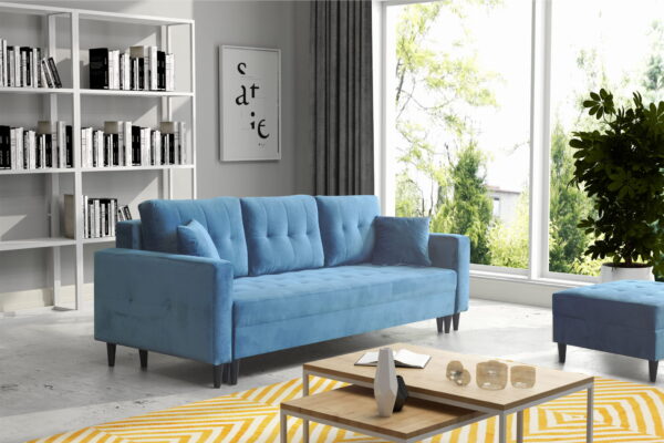 Kanapa/Sofa PORTO. Pufa w zestawie. Styl Skandynawski. Pianka HR Gratis! - obrazek 4