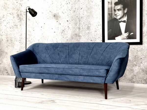 SCANDI. Sofa 3 Osobowa. Styl Skandynawski. Tkanina Welur/Plusz Plamoodporna - obrazek 7