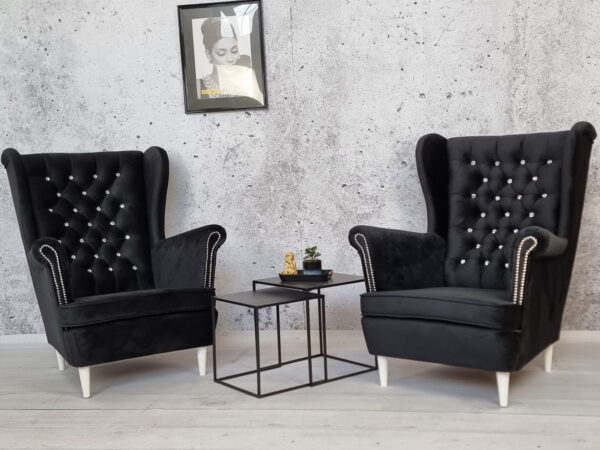 Fotel uszak . Pikowanie Chesterfield! - obrazek 5