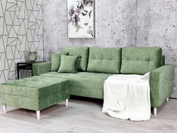 Kanapa/Sofa PORTO. Pufa w zestawie. Styl Skandynawski. Pianka HR Gratis! - obrazek 17