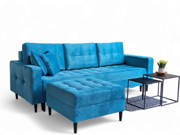 Kanapa/Sofa PORTO. Pufa w zestawie. Styl Skandynawski. Pianka HR Gratis! - obrazek 6